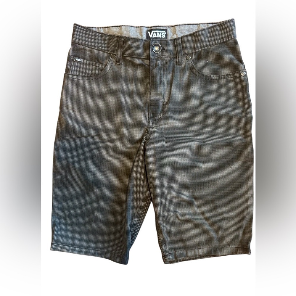 Vans Boys Black & Gray Checkered Skate Shorts Cotton. Zise 12 or 10 Avai